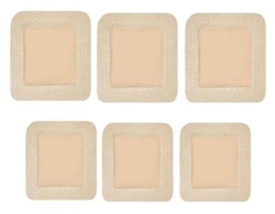 6 Stück Silikonschaumverband, Schaumstoffverband, Selbstklebender Wundverband, Wundpflaster für Leichte Wunden, Atmungsaktiv, Angenehm Zu Tragen und Ideal für Den Täglichen Gebrauch ﻿