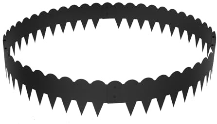Czyurachel 6 Stück Cortenstahl Rasenkante, 102 x 20 cm Beetumrandung mit 8 cm Schwanzspitze, Beeteinfassung Metall, Beetabgrenzung, Steckzaun, Baumring, Schwarz