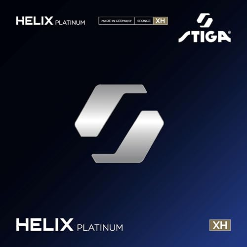 STIGA Helix Platinum XH Black 2.2 – Premium, super-fast table tennis rubbers for advanced offensive players; extra-hard 52.5 ° sponge