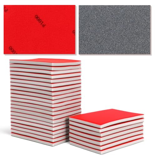 28 Pcs Sanding Sponge, 120-4000 Grit Sanding Blocks, Sandpaper for Wood Metal Furniture Walls Plastic Paint Making Finishing Coarse to Fine Foam Sanding Sponges for DIY Crafts and Home Projects