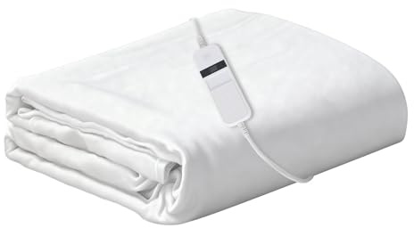 Grennswick Electric Heated Blanket Single Size - 3 Heat Settings, 3-Hour Auto Shut Off, Machine Washable Underblanket with Digital Control for Bed Warming (Single 140x72cm)