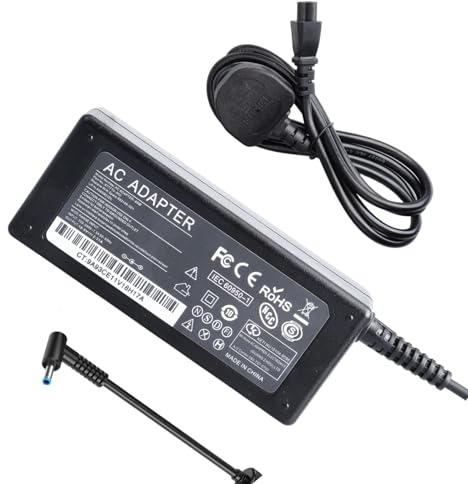 Cargador para Portátil 45W 19.5V 2.31A Compatible con HP Pavilion x360 11/13/14/15/17 Envy Spectre x360/x2 Ultrabook Stream Chromebook EliteBook 4.5×3.0mm Conector Azul Sustituto 741727-001 TPN-C125
