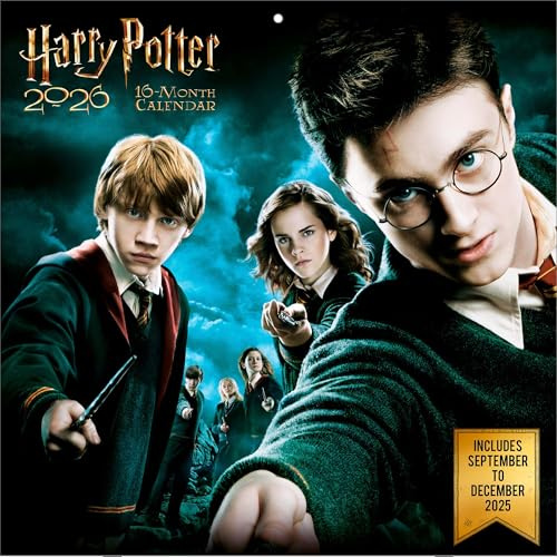 Pyramid International HARRY POTTER (One Sheets) 2026 Square Wall Calendar – Official 16-Month Calendar with Poster-Style Artwork – Potterheads & Movie Memorabilia Fans