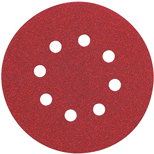 DEWALT DW4309 5-Inch 8 Hole 80 Grit Hook and LoopRandom Orbit Sandpaper (25-Pack)