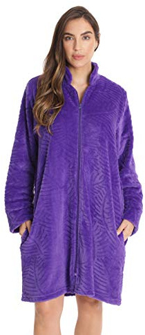 Just Love Plush Zipper Lounger Robe 6791-PUR-L