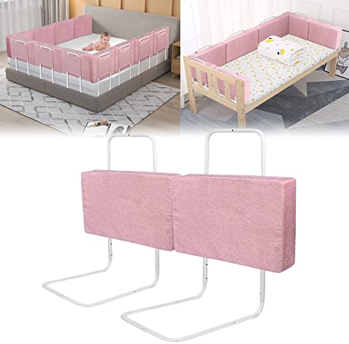 ACXIN 2 x griglie per letto per bambini, protezione contro le cadute, altezza regolabile, per letto di famiglia e culla (60 cm, polvere di fiori di ciliegio)