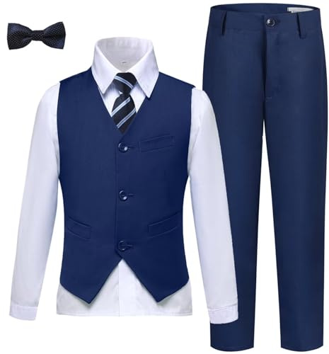 Boys Suits Size 8 Navy Blue suit for boy Kids Formal Easter Wedding Outfits