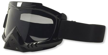 OLYSPM MTB Brille, Motocross Brille, Motorradbrille mit Abnehmbarem Nasenschutz, Wasserdicht, Anti-Beschlag, UV-Schutz, Schwarz