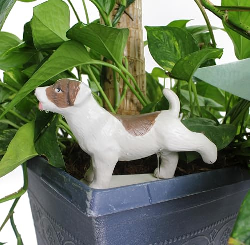 NPW Pee My Plants Dog Watering Spike – Ceramic Self-Watering Plant Spike, Funny Garden & Houseplant Decor