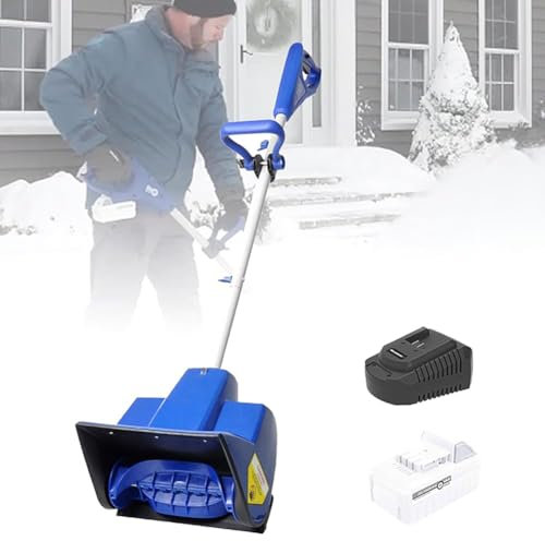 Pala da Neve elettrica Senza Fili, spazzaneve con Manico Regolabile, spazzaneve Portatile con 1 Batteria, manufatto per la rimozione della Neve all'aperto, spazzaneve, per vialetto, Patio, p