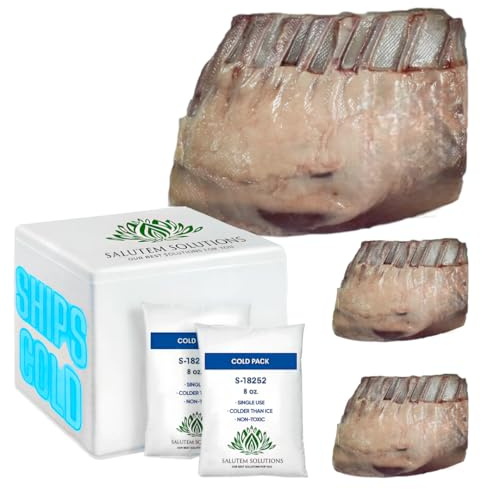 Salutem Vita - Lamb Rib Rack Frenched, 1.5 lbs. (actual weight may vary within 5%) - Pack of 3