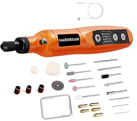 Gioielli macchine e strumenti per incisione - Portatile per incisione di precisione - incisore rotante Kit amichevole per principianti regolabili a 5 velocità per artigianato preciso