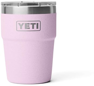 YETI Rambler 16 oz Stackable Tumbler, Vacuum Insulated, Stainless Steel with MagSlider Lid, Cherry Blossom