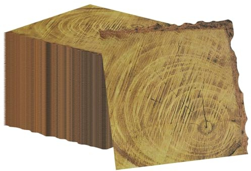 50 Stück Holzkorn Servietten-Wegwerf Braun Camping Wald Servietten Wegwerf Vintage Bauernhaus Papier Serviette für Holzart rustikale westliche Scheune Geburtstag Hochzeit Dinner Party Decorations 33cm