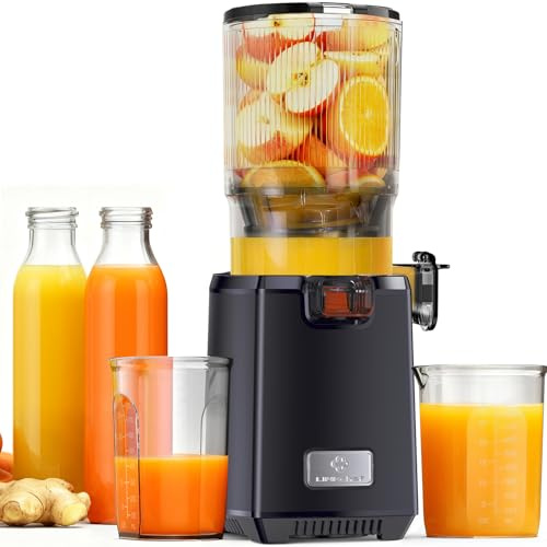LINKChef Juicer Machines – Cold Press Juicer with 130mm Wide Feed Chute for Whole Fruit, 1.8L Large Capacity for Family Use | 250W Slow Juicing System, Easy to Clean Design, BPA-Free, Quiet Operation