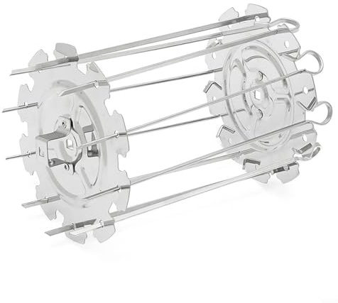 CashMuch Cage à brochettes en acier inoxydable pour four à rôtir, outil de barbecue pour brochette rotative, longueur 200 mm