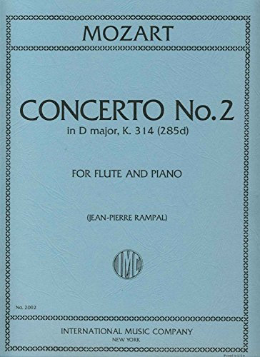 Partitions classique IMC MOZART W.A. - CONCERTO N° 2 EN RE MAJEUR - FLUTE ET PIANO Flûte traversière