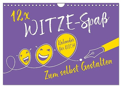 12 x WITZE-Spaß - Bastelkalender (Wandkalender 2026 DIN A4 quer), CALVENDO Monatskalender: Ein Kalender, der über das ganze Jahr für Heiterkeit sorgt. (CALVENDO Hobbys)