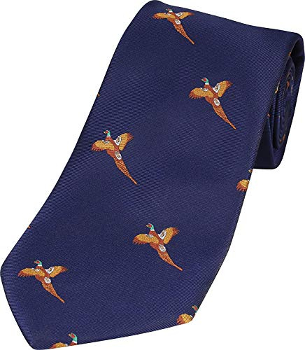 JACK PYKE Countryman Tie Pheasant Navy
