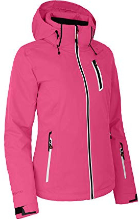 Bergson Nice | Damen Skijacke - Sportliche Damen Skijacke mit Supra-Tex 20.000 Membran, Normal-/Kurz-/Langgrößen, 100% wasserdicht (20.000 mm Wassersäule) & verschweißte Nähte, Winddicht & höchste At
