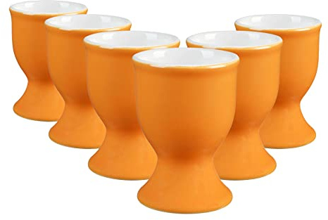 Argon Tableware Farbige Keramik -Eierbecher - 5cm - Pack Von 6 - Gelb