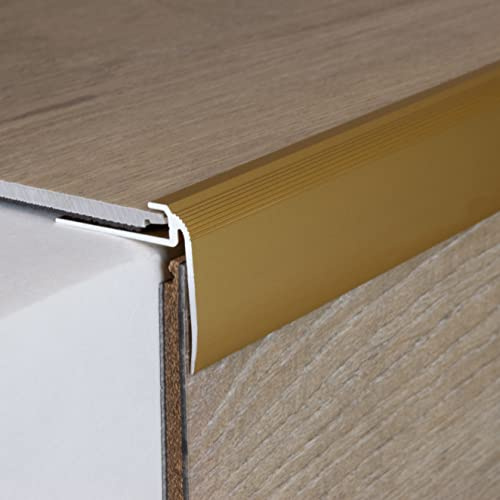 PROVISTON | Inserisci profilo | Alluminio anodizzato | Oro -colorato | Larghezza 31 mm | Altezza 4,5 mm | Lunghezza 1000 mm | Perforato | Profilo finale | Profilo singolo | Barra finale | 1 pezzo