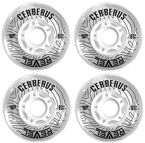 Alkali Revel Clear Indoor Soft 76A Roller Inline Hockey Wheels (72mm)