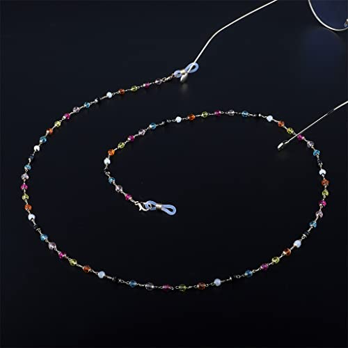 SUNMME Brillenkette, Bunte Kristall-handgemachte Brillenkette, alte Blumen-Anti-Verlust-Kette