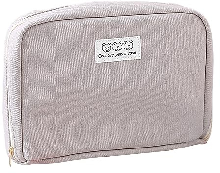 iSuperb Federmäppchen Teenager Große Kapazität Mäppchen Federmäppchen Reißverschluss Tasche Kinder Schulmäppchen Bleistift Beutel für Mädchen Junge Teenager Schuletui für Schule & Büro (Grau) (Grey)