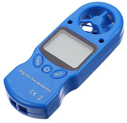 SOLUSTRE Anemometro Digitale Portatile Mini Igrotermografo Per Misurazione Della Velocità Del Vento e Del Flusso D'aria