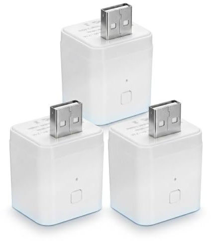 Sunydog 3PCS Tuya Micro 5V Wireless USB Smart Adapter Flexibel und tragbar Machen Sie USB-Geräte über die Tuya APP-Sprachsteuerung intelligent Kompatibel mit Alexa Google Home