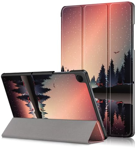 TOPCASE Magnetiskt smalt fodral kompatibelt med Samsung Galaxy Tab A9 Plus/A9+ 11 tum SM-X210 X216 X218 surfplatta tredelat fodral med funktionsstativ och automatisk vila/väckning, skymning
