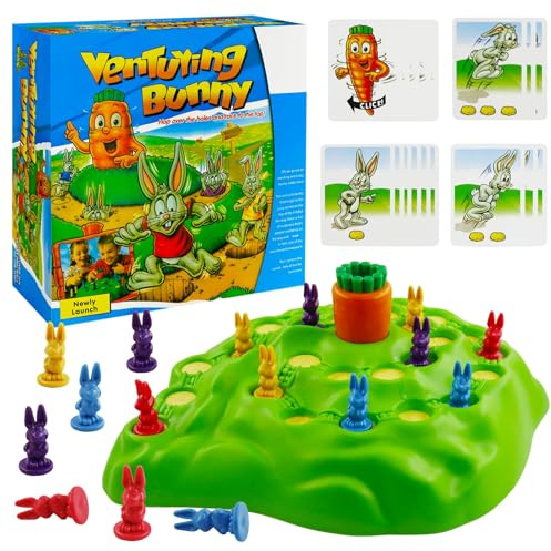 Meanju Kinderspiele ab 4 Jahre,Kartenspiel für 2 bis 4 Spieler,Gesellschaftsspiel für Kinder und Erwachsene,Lustig und Aufregend Wettlaufspiel der Familienedition
