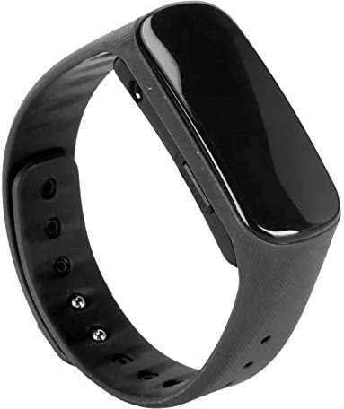 Reloj con Grabadora de Voz HD, Reducción de Ruido, Activado por Voz, Soporte Recargable, Pulsera con Grabadora de Sonido de Voz a Texto para Conferencias (Black)