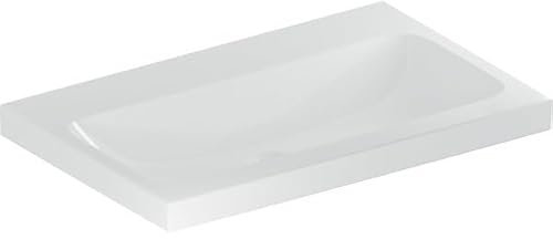 Geberit Waschtisch iCon Light 75x48cm, o. Hahnl., o. ÜL, weiß KeraTect