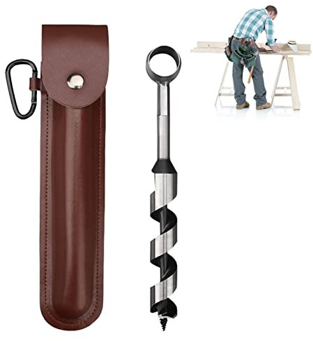 Trapano a trivella manuale, punta per trapano a coclea per legno, strumento per la lavorazione del legno, strumento aggiuntivo per sopravvivenza e campeggio, design a vite autofilettante per qualsiasi