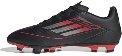 Adidas Unisex F50 Club Football Boots FG/MG, core Black/Iron met./Lucid red, 45 1/3 EU