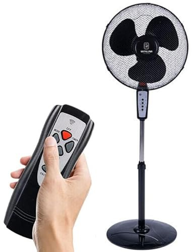 Generico Ventilatore a Piantana con Telecomando, Silenzioso, Potente, Oscillante, 55W, Altezza e Inclinazione Regolabile, 50x128 cm, con Timer fino a 4 Ore, 3 Pale Aerodinamiche, 3 Velocità
