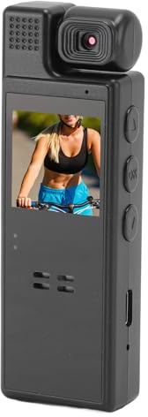 Cuifati Body Cam HD 4K, Schermo LCD da 1,3 Pollici, Visione Notturna, Obiettivo 120° Ruotabile a 180°, Videoregistratore Portatile per Forze 'ordine, Sport All'aria Aperta con Clip