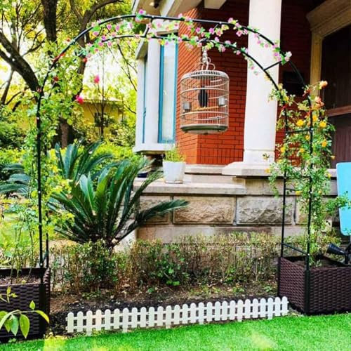 WCQSYY Arco De Jardin para Plantas Arco De Hierro Forjado para Plantas Trepadoras Arco De Rosales para Plantas Trepadoras,Blanca,W3M*H2.2M