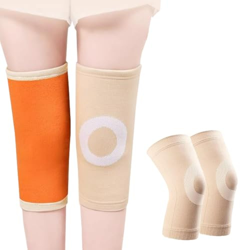 iNelihoo Thermische Winter Warme Kniewärmer mit Warmem Futter Anti-Rutsch Knieschoner Kniewärmer Elastische Kniebandage Therapie Kniewärmer Knie Arthritis Gelenkschmerzlinderung Wärme Kniemanschette