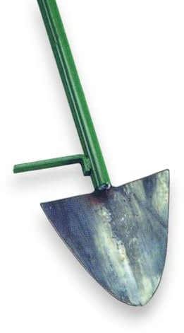 Briconess.com Il Campo Spaten aus geschmiedetem Stahl mit Griff aus Metall und Fußstütze 143 cm