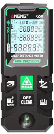 Weytoll G50 Smart High-Precision Laser Rangefinder Green Laser Distance Meter 30 Set of Data Storage Autonomous Calibration Multi-Function Tool