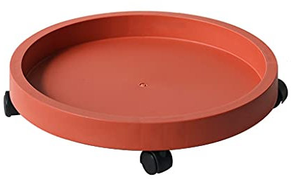 Palette de pot de fleurs mobile avec roue, chariot de jardinière intérieur et extérieur avec 4 roulettes, plateau de fleurs robuste, palette facile à déplacer, pots de fleurs de 35 cm