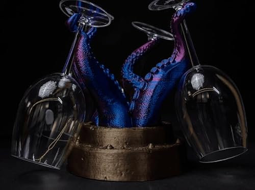 Generic Tentacle Wine Glass Stand, Decorative Blue Wine Glass Holder, 25 cm (H) x 20 cm (W)