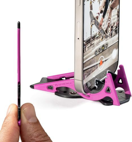 GEOMETRICAL Pocket Tripod PROv2 - Card-Size Stand, for iPhone, Thunder Pink Universal Kit
