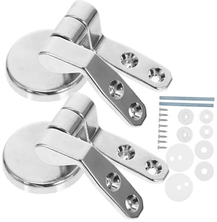 Artibetter Kit De Repuesto De Bisagras para Tapa De Inodoro De Aleación De Zinc con Tornillos, Cierre Suave, Ajuste para Asiento De Inodoro Doméstico, Instalación Rápida