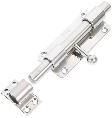 HOMSFOU Serrure De Porte Intérieure Acier Inoxydable Loquet De Sécurité Pour Maison Et Bureau Pêne Dormant Pour Porte Et Fenêtre