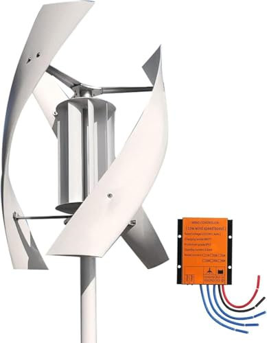 MJMLUCK Aerogenerador de 3000 W, 12 V, 24 V, 48 V y 220 V con 3 aspas, generador de turbina Vertical de imán Permanente, Kit de turbina eólica para híbridos eólicos y solares, 12 V (tamaño