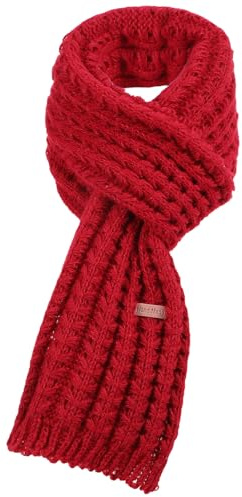 Écharpe tricotée pour enfants - Écharpe tricotée pour enfants - Écharpe d'hiver en tricot - Unisexe - Chaude - Couleur pure - Pour garçons et filles de 2 à 10 ans - Bordeaux, rouge, taille unique